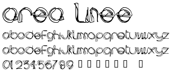 area LINEe font